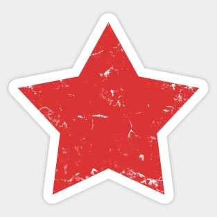 Red Star Weathered Sticker